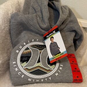 Hurley Gray Youth Hoodie with Logo